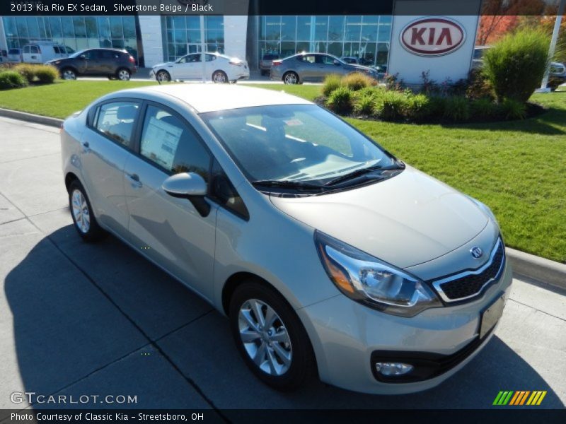Silverstone Beige / Black 2013 Kia Rio EX Sedan