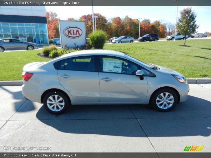 Silverstone Beige / Black 2013 Kia Rio EX Sedan