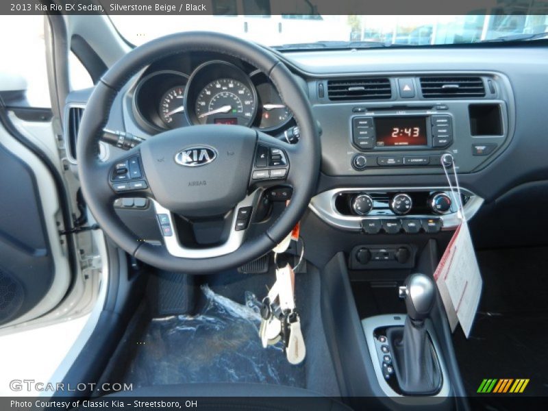 Silverstone Beige / Black 2013 Kia Rio EX Sedan