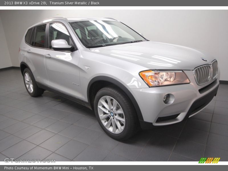 Titanium Silver Metallic / Black 2013 BMW X3 xDrive 28i