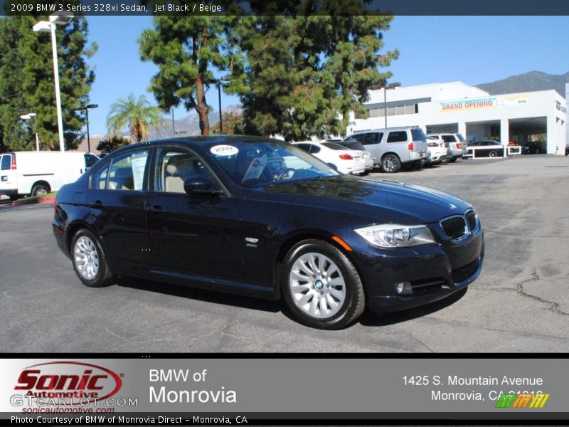 Jet Black / Beige 2009 BMW 3 Series 328xi Sedan
