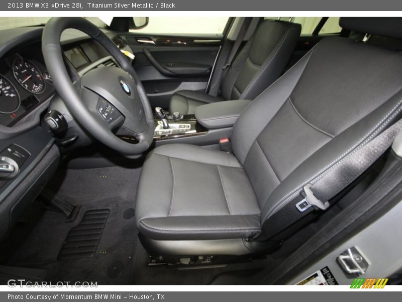 Titanium Silver Metallic / Black 2013 BMW X3 xDrive 28i