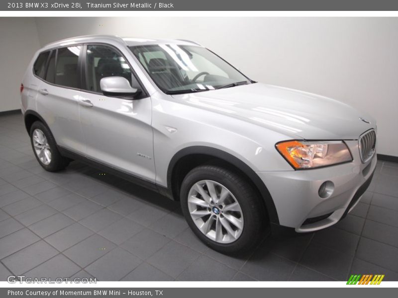 Titanium Silver Metallic / Black 2013 BMW X3 xDrive 28i
