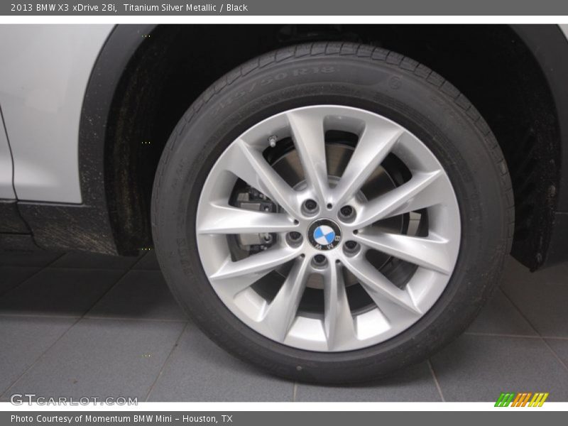 Titanium Silver Metallic / Black 2013 BMW X3 xDrive 28i