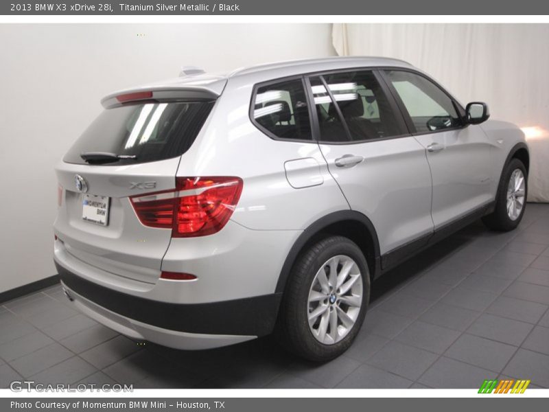 Titanium Silver Metallic / Black 2013 BMW X3 xDrive 28i