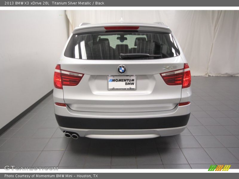 Titanium Silver Metallic / Black 2013 BMW X3 xDrive 28i