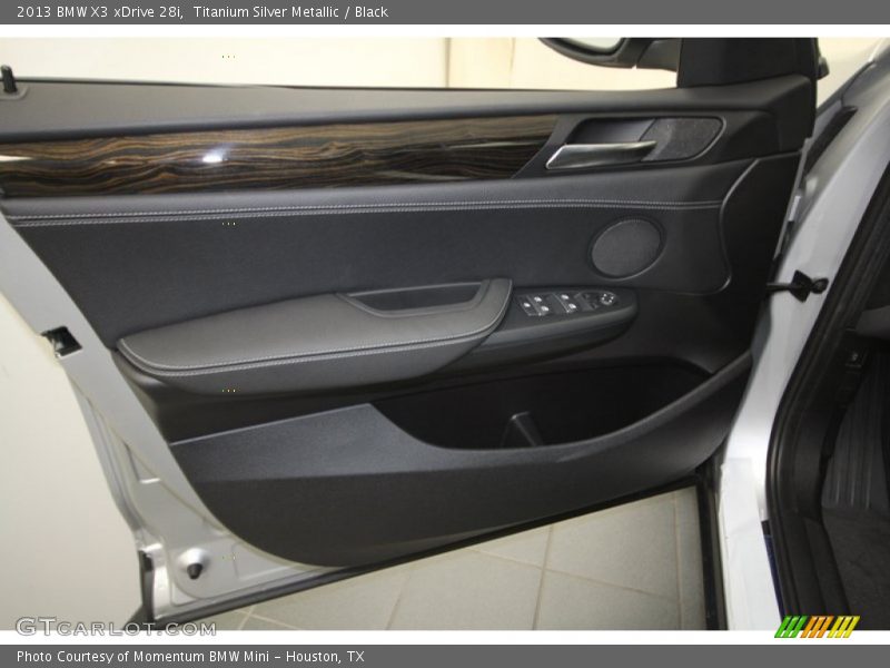 Titanium Silver Metallic / Black 2013 BMW X3 xDrive 28i