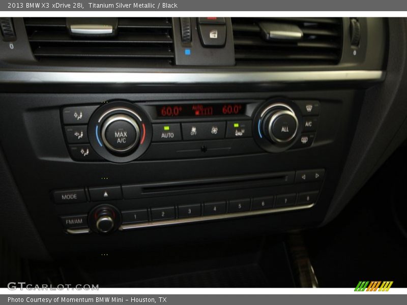 Titanium Silver Metallic / Black 2013 BMW X3 xDrive 28i