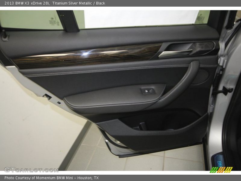 Titanium Silver Metallic / Black 2013 BMW X3 xDrive 28i