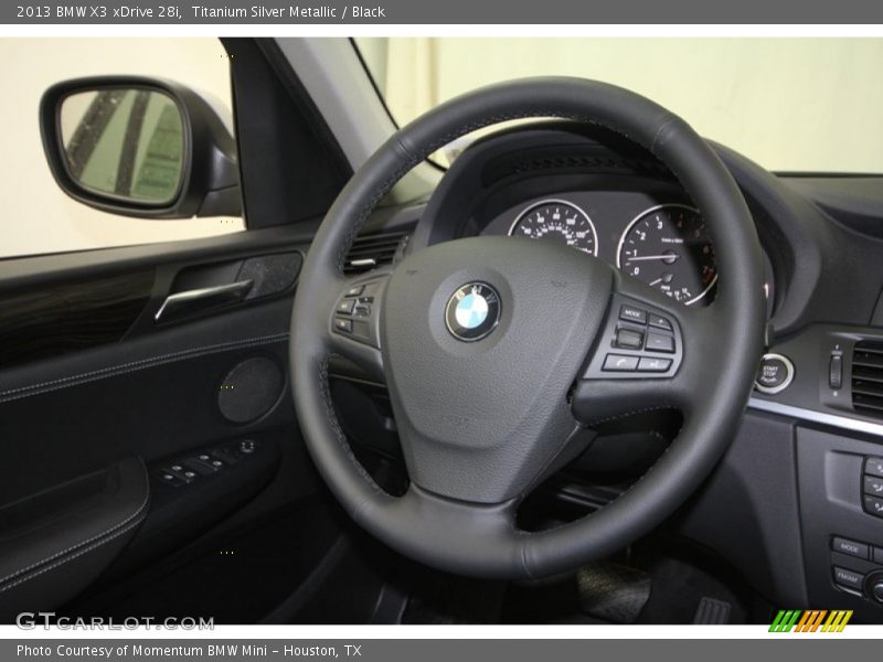 Titanium Silver Metallic / Black 2013 BMW X3 xDrive 28i