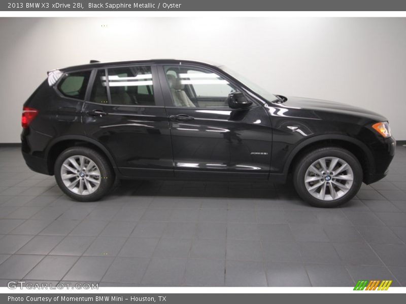 Black Sapphire Metallic / Oyster 2013 BMW X3 xDrive 28i