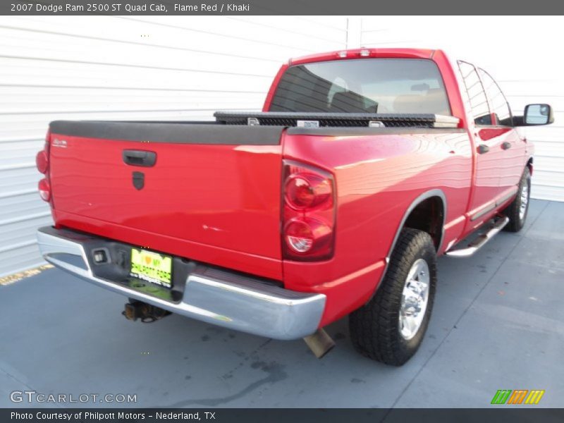 Flame Red / Khaki 2007 Dodge Ram 2500 ST Quad Cab