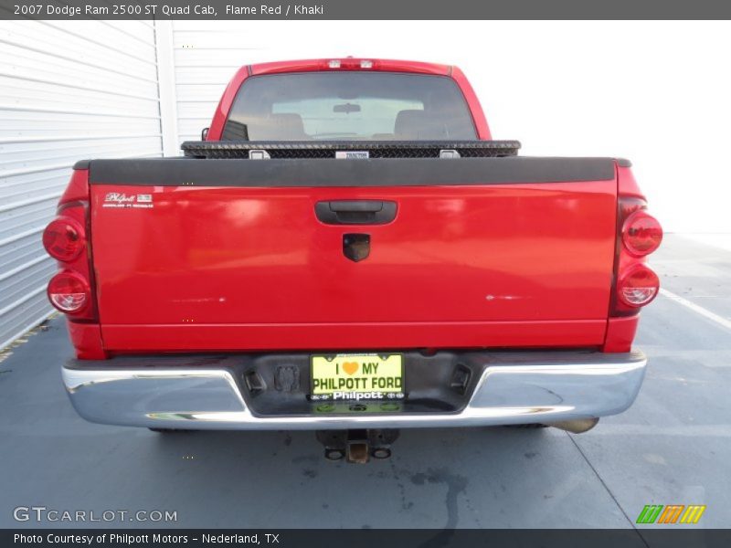 Flame Red / Khaki 2007 Dodge Ram 2500 ST Quad Cab