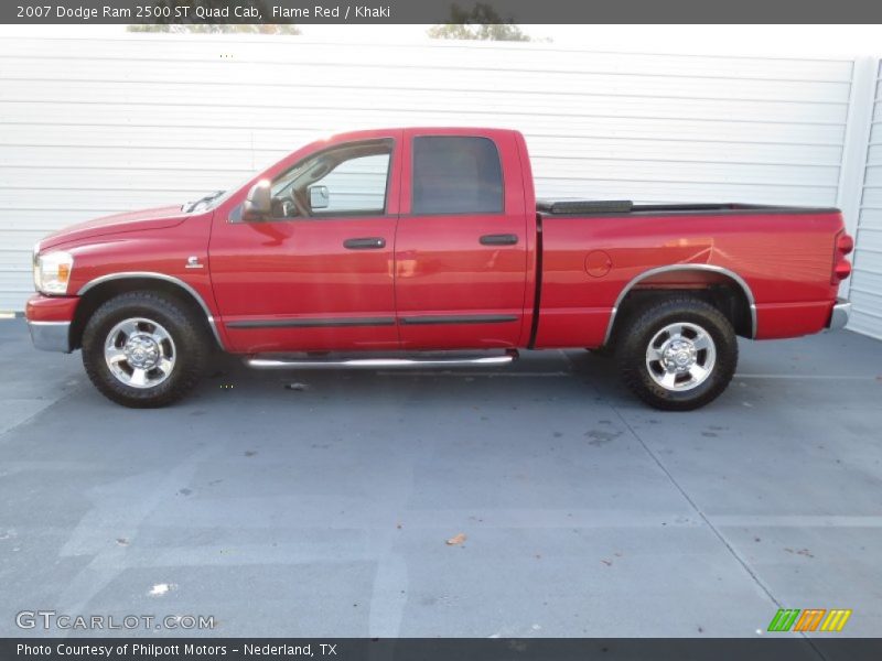 Flame Red / Khaki 2007 Dodge Ram 2500 ST Quad Cab
