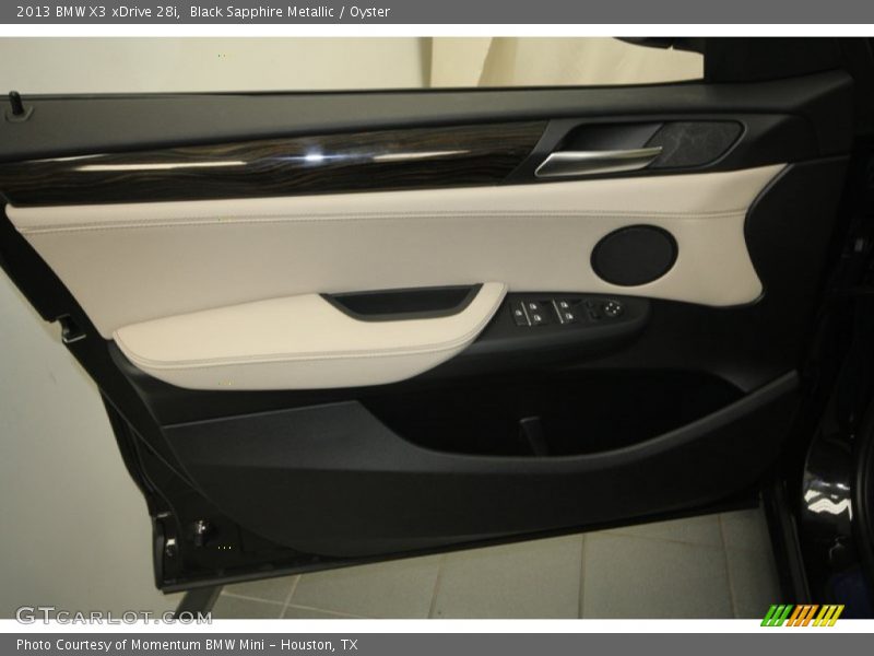 Black Sapphire Metallic / Oyster 2013 BMW X3 xDrive 28i