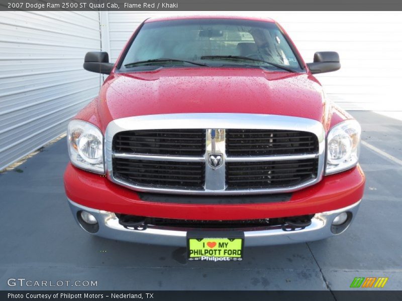 Flame Red / Khaki 2007 Dodge Ram 2500 ST Quad Cab