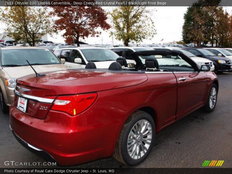 Deep Cherry Red Crystal Pearl / Black/Light Frost Beige 2013 Chrysler 200 Limited Convertible