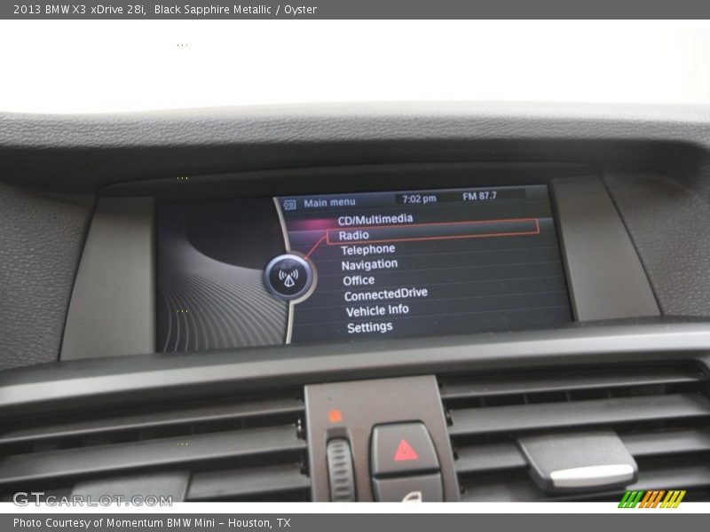 Black Sapphire Metallic / Oyster 2013 BMW X3 xDrive 28i