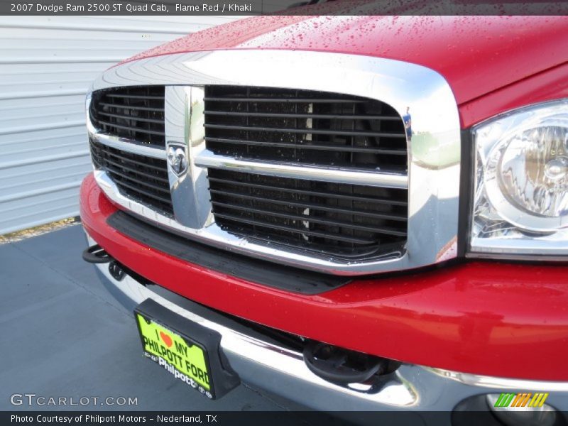 Flame Red / Khaki 2007 Dodge Ram 2500 ST Quad Cab