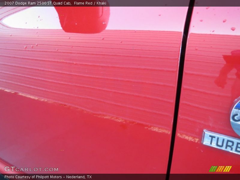 Flame Red / Khaki 2007 Dodge Ram 2500 ST Quad Cab