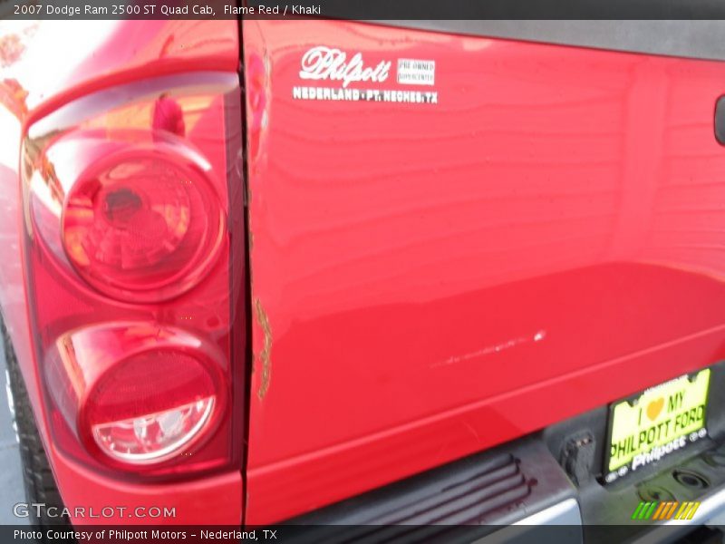 Flame Red / Khaki 2007 Dodge Ram 2500 ST Quad Cab