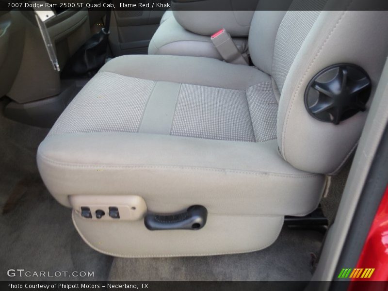 Flame Red / Khaki 2007 Dodge Ram 2500 ST Quad Cab