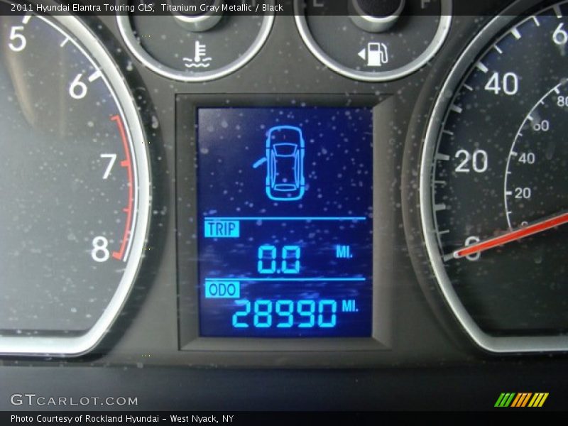 Titanium Gray Metallic / Black 2011 Hyundai Elantra Touring GLS