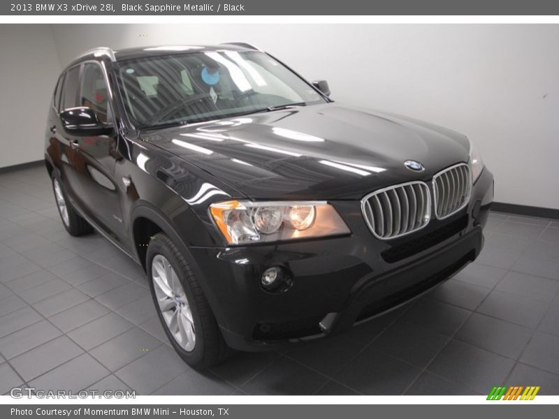 Black Sapphire Metallic / Black 2013 BMW X3 xDrive 28i