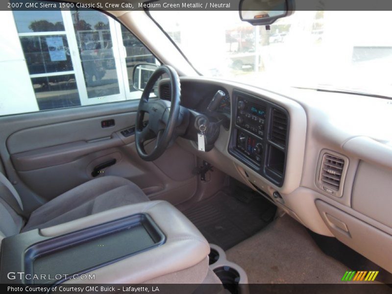 Medium Green Metallic / Neutral 2007 GMC Sierra 1500 Classic SL Crew Cab