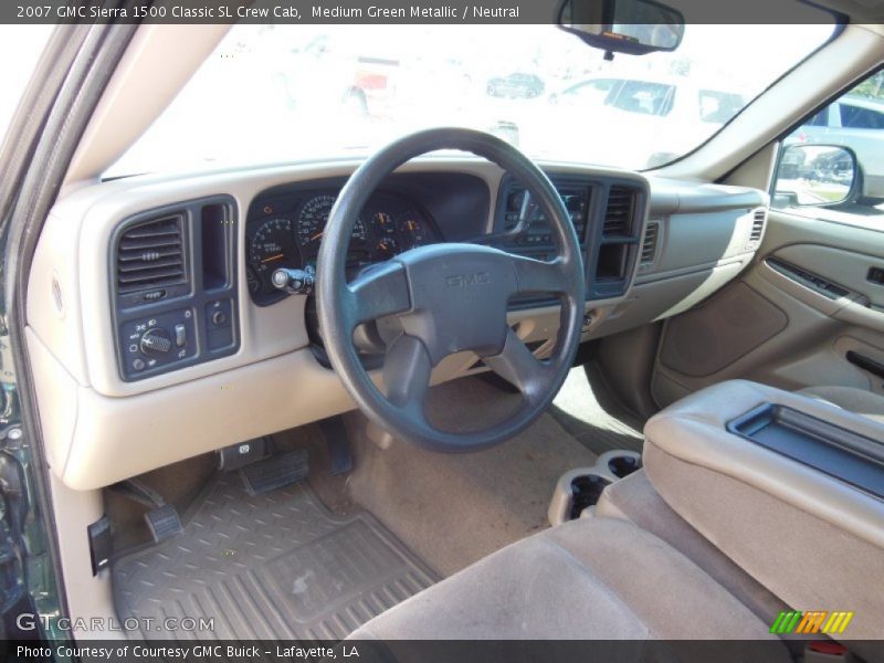 Medium Green Metallic / Neutral 2007 GMC Sierra 1500 Classic SL Crew Cab