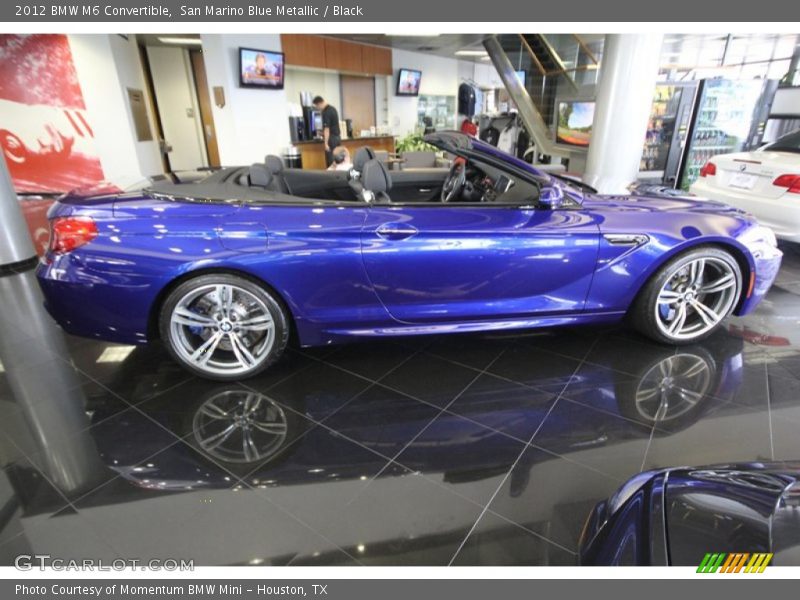 San Marino Blue Metallic / Black 2012 BMW M6 Convertible