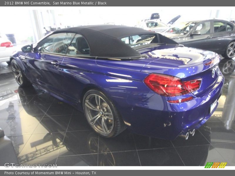 San Marino Blue Metallic / Black 2012 BMW M6 Convertible