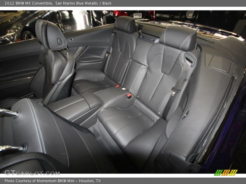 Rear Seat of 2012 M6 Convertible