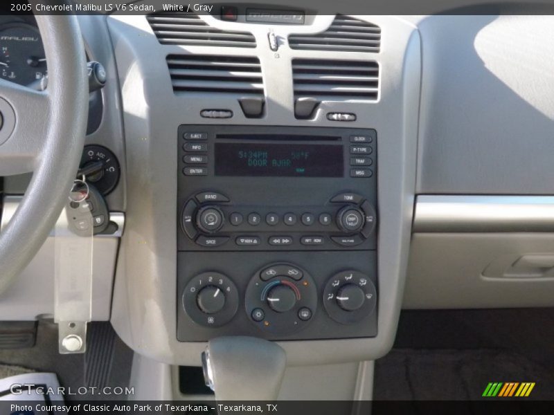White / Gray 2005 Chevrolet Malibu LS V6 Sedan