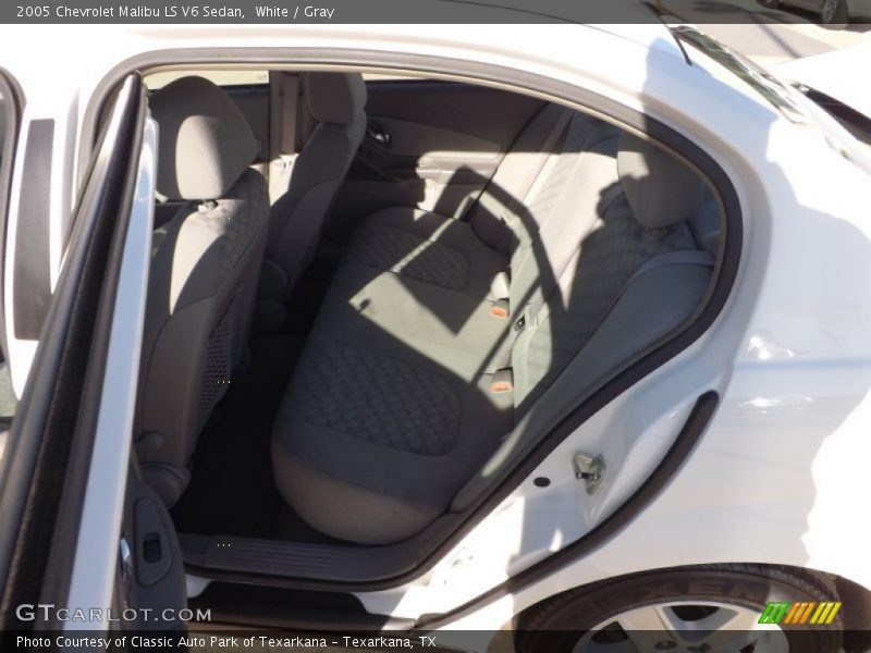 White / Gray 2005 Chevrolet Malibu LS V6 Sedan