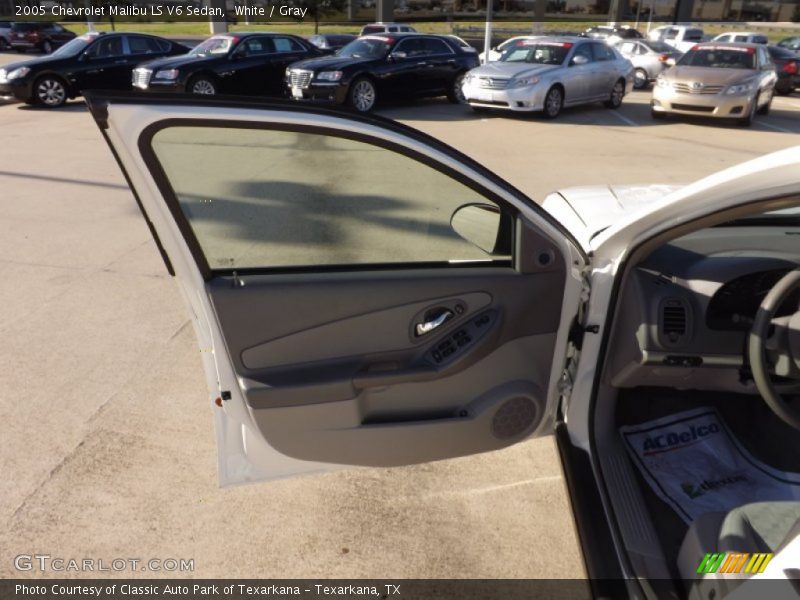 White / Gray 2005 Chevrolet Malibu LS V6 Sedan