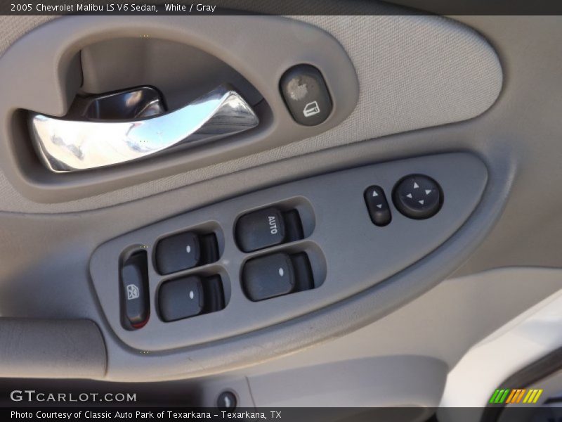 White / Gray 2005 Chevrolet Malibu LS V6 Sedan