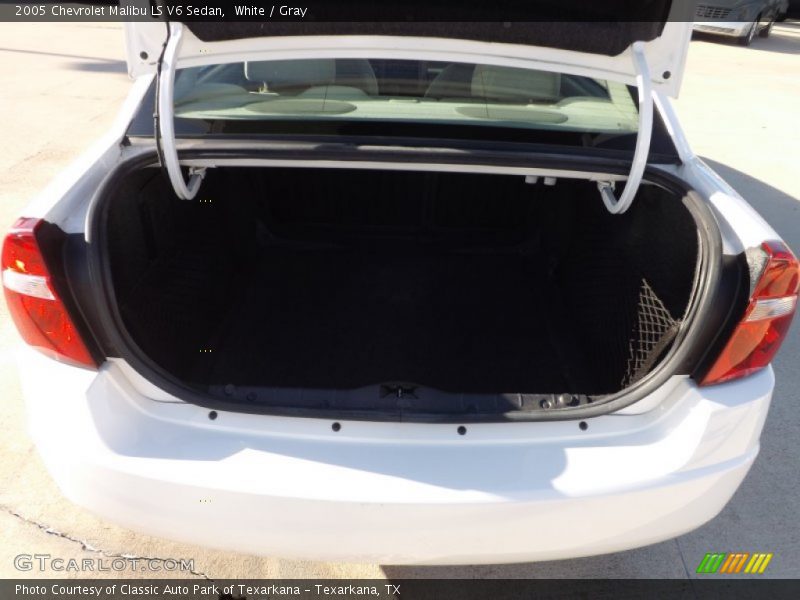White / Gray 2005 Chevrolet Malibu LS V6 Sedan