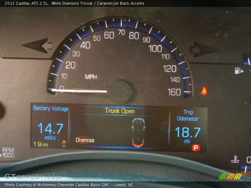 White Diamond Tricoat / Caramel/Jet Black Accents 2013 Cadillac ATS 2.5L