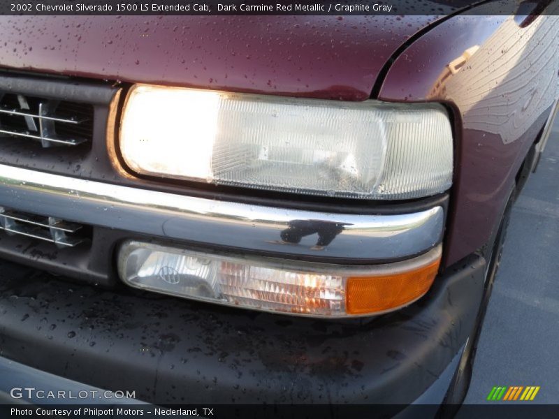 Dark Carmine Red Metallic / Graphite Gray 2002 Chevrolet Silverado 1500 LS Extended Cab