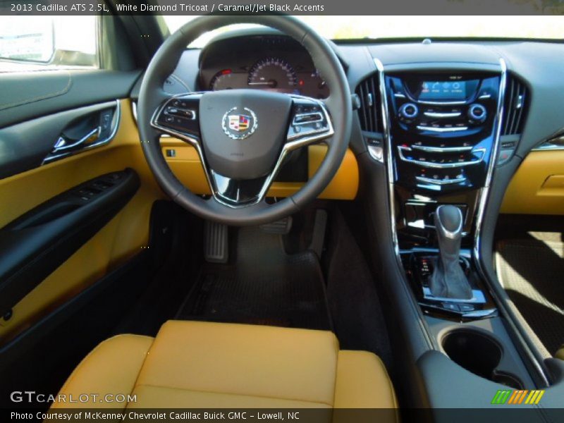 White Diamond Tricoat / Caramel/Jet Black Accents 2013 Cadillac ATS 2.5L