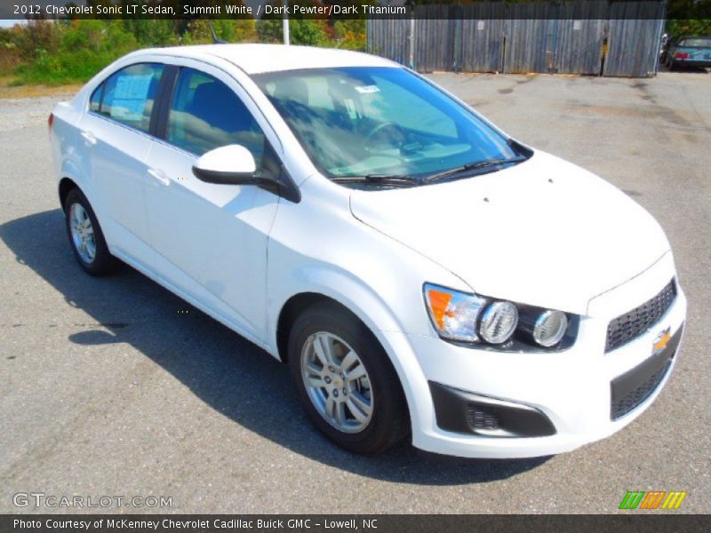 Summit White / Dark Pewter/Dark Titanium 2012 Chevrolet Sonic LT Sedan