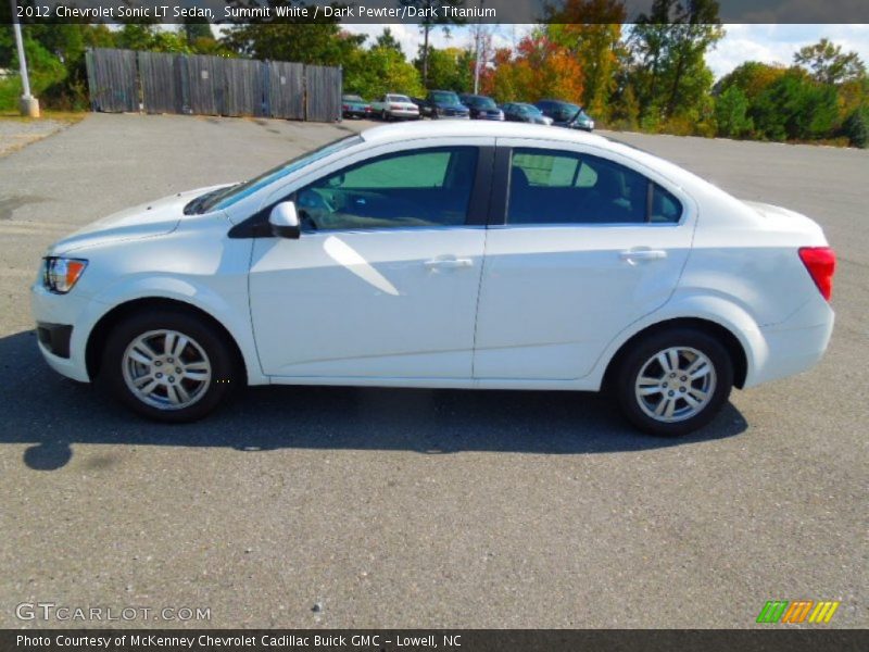 Summit White / Dark Pewter/Dark Titanium 2012 Chevrolet Sonic LT Sedan
