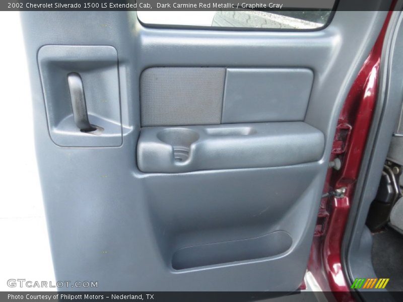 Dark Carmine Red Metallic / Graphite Gray 2002 Chevrolet Silverado 1500 LS Extended Cab