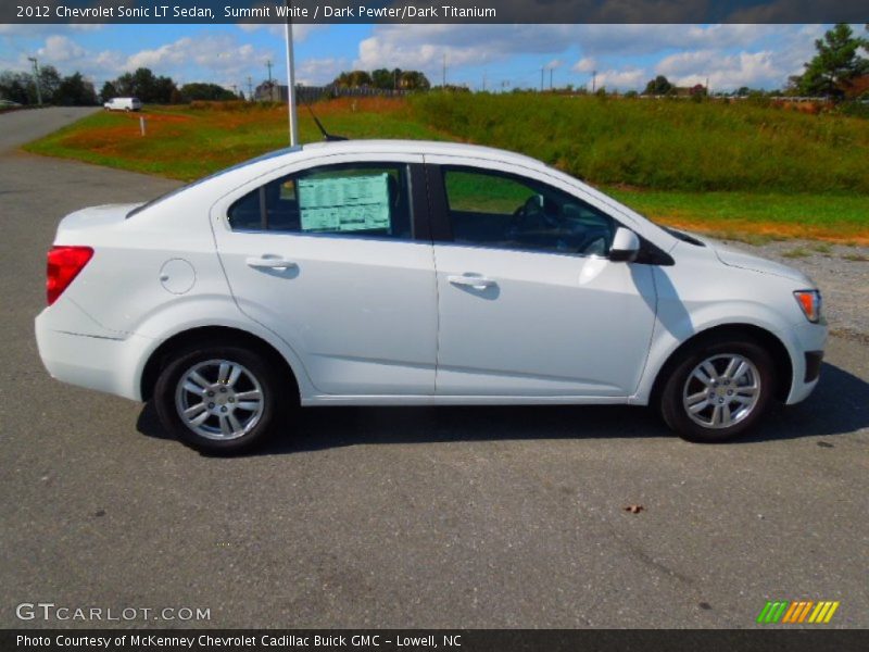Summit White / Dark Pewter/Dark Titanium 2012 Chevrolet Sonic LT Sedan