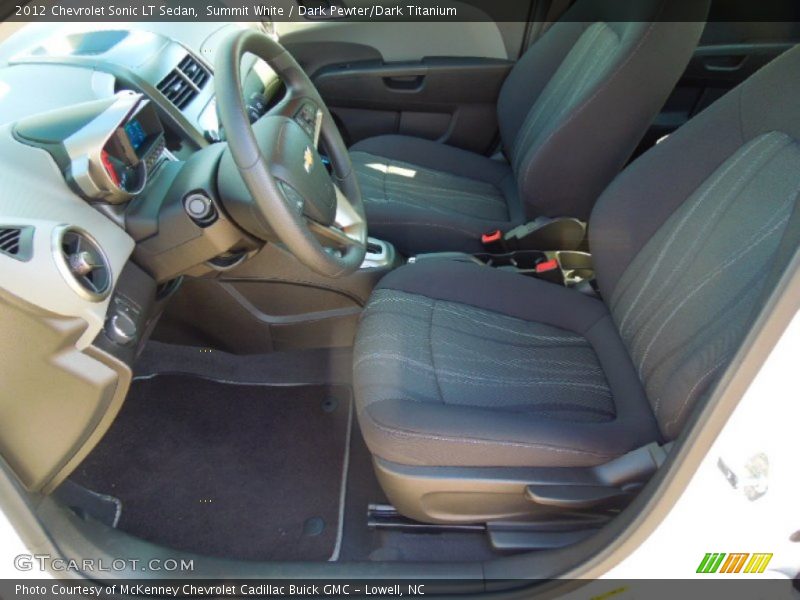 Summit White / Dark Pewter/Dark Titanium 2012 Chevrolet Sonic LT Sedan