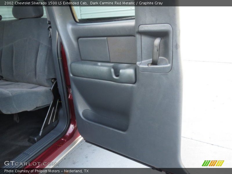 Dark Carmine Red Metallic / Graphite Gray 2002 Chevrolet Silverado 1500 LS Extended Cab