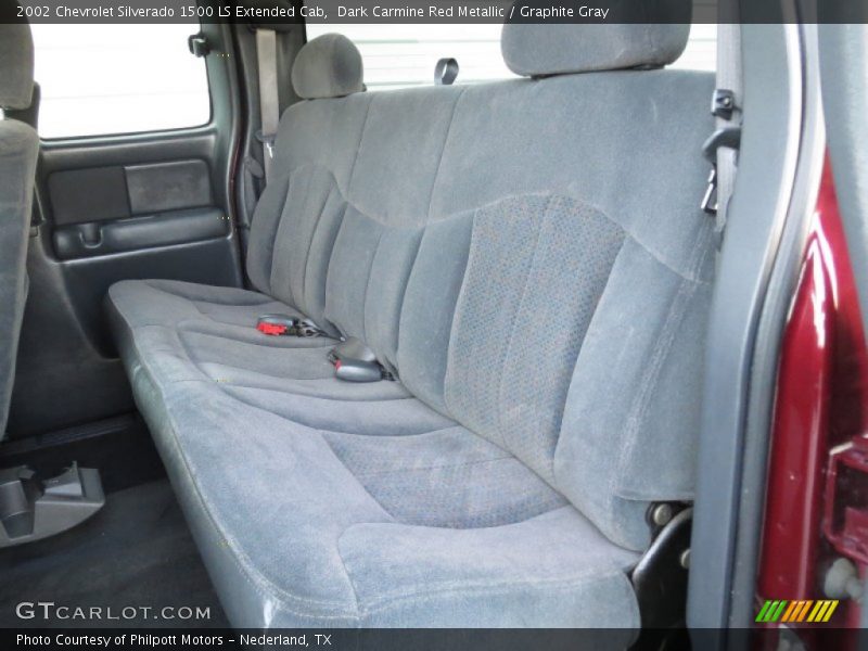 Dark Carmine Red Metallic / Graphite Gray 2002 Chevrolet Silverado 1500 LS Extended Cab