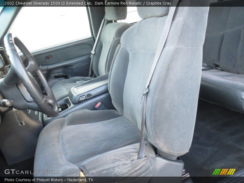 Dark Carmine Red Metallic / Graphite Gray 2002 Chevrolet Silverado 1500 LS Extended Cab