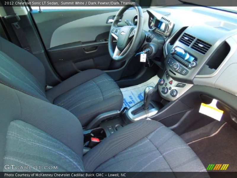 Summit White / Dark Pewter/Dark Titanium 2012 Chevrolet Sonic LT Sedan